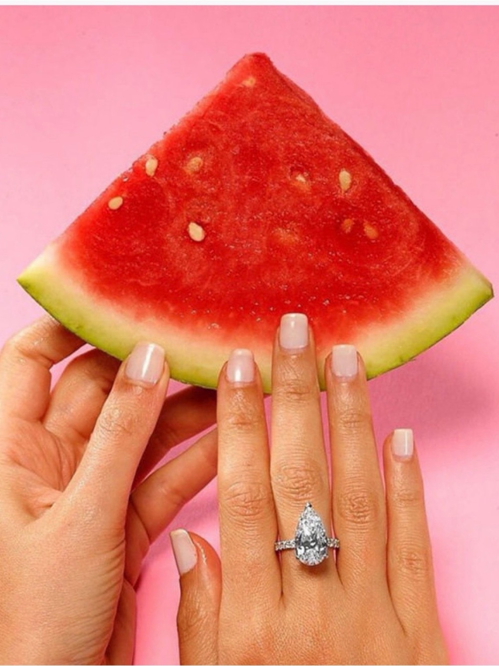 Sterling Silver Teardrop CZ Cocktail Ring - Clear Crystal - Picture 5 of 7